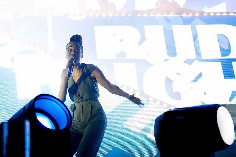 CHICAGO, IL - JULY 28: Michelle Williams performs on-stage at the Bud Light Stage Moment at Lollapalooza at Grant Park at Grant Park on July 28, 2016 in Chicago, Illinois. (Photo by Jeff Schear/Getty Images for Bud Light Music )